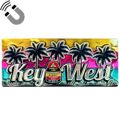 Key West Palm Beach Buoy Sunset Foil Magnet