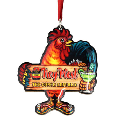 Key West Rooster MDF Ornament
