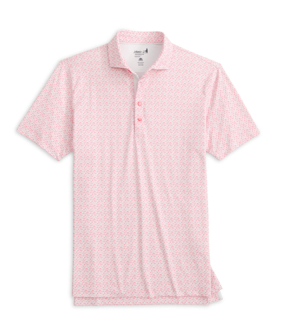 Johnnie-O Flock Yeah Performance Mesh Polo Azalea