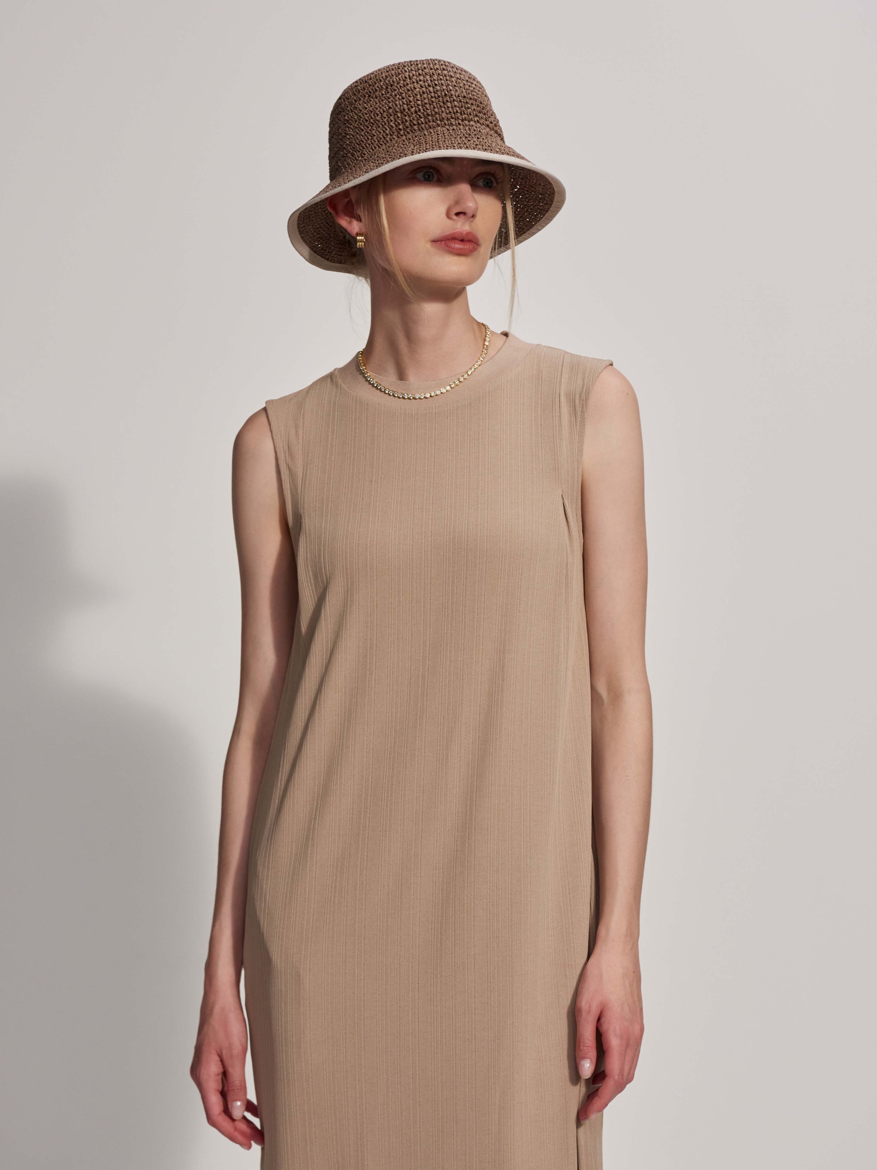 VARLEY Kayla Midi Dress Simply Taupe