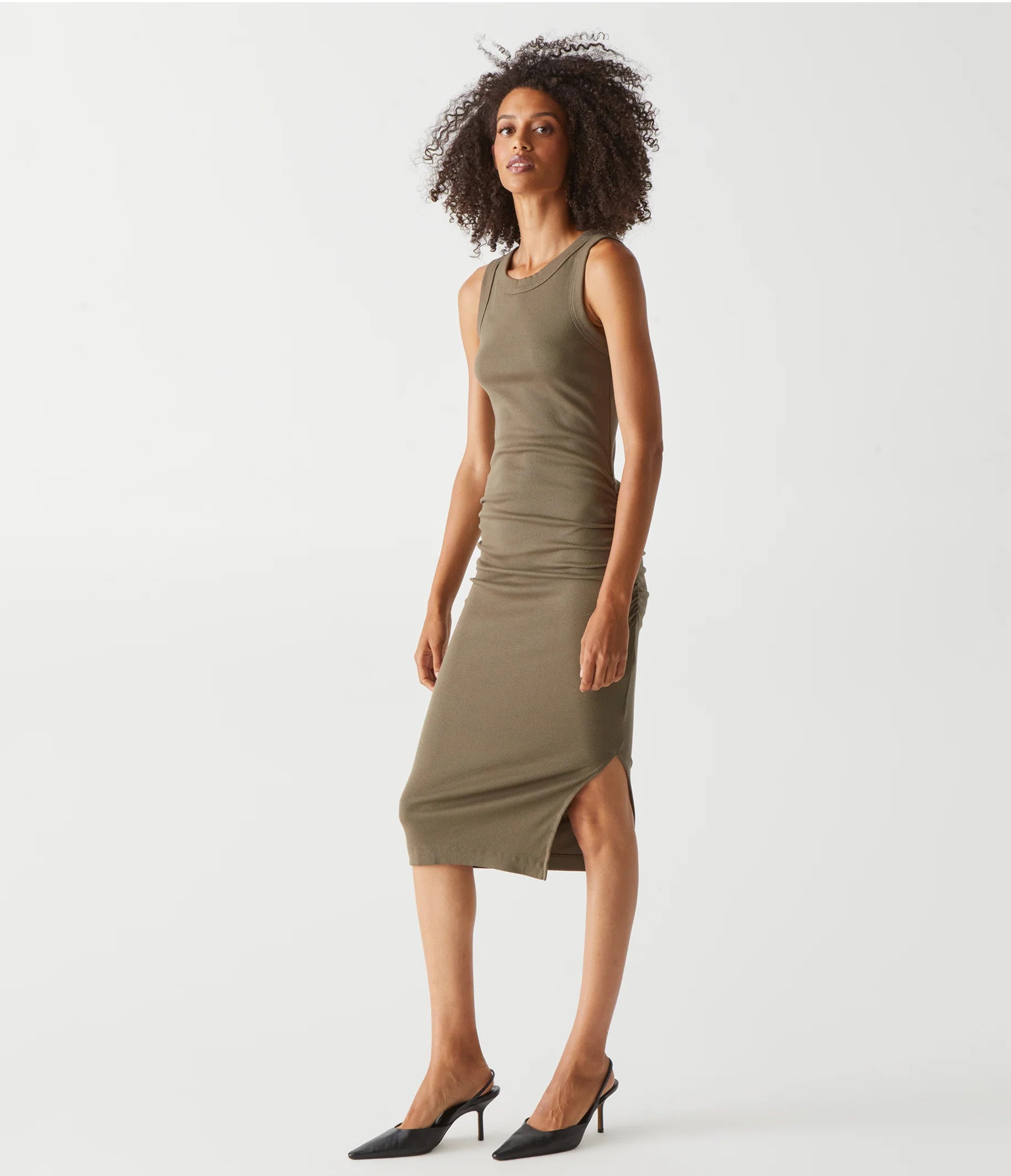 Michael Stars Wren Ribbed Midi Dress