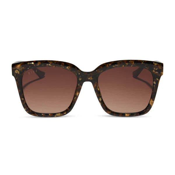 Diff Meredith Glitter Tortoise Frame w/ Brown Gradient Lens Sunglasses
