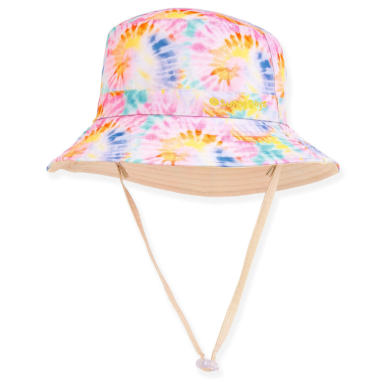 Sun 'N' Sand Kids Sophia Bucket Hat Beige/ Cotton Candy