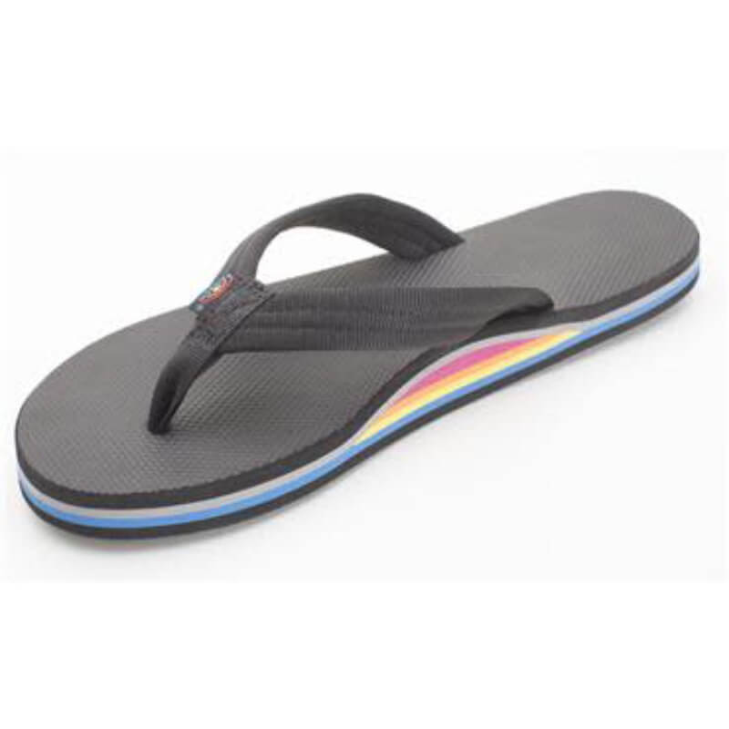 rainbow rubber flip flops