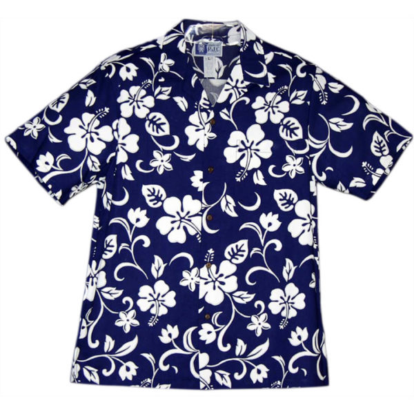 RJC Blue Hibiscus Hawaiian Button Down Shirt - Shaddow & Fish