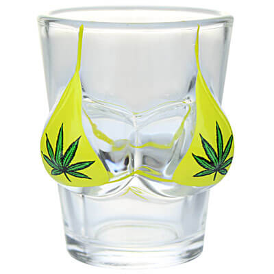 Pot Leaf Shot Glass ShotGlass 