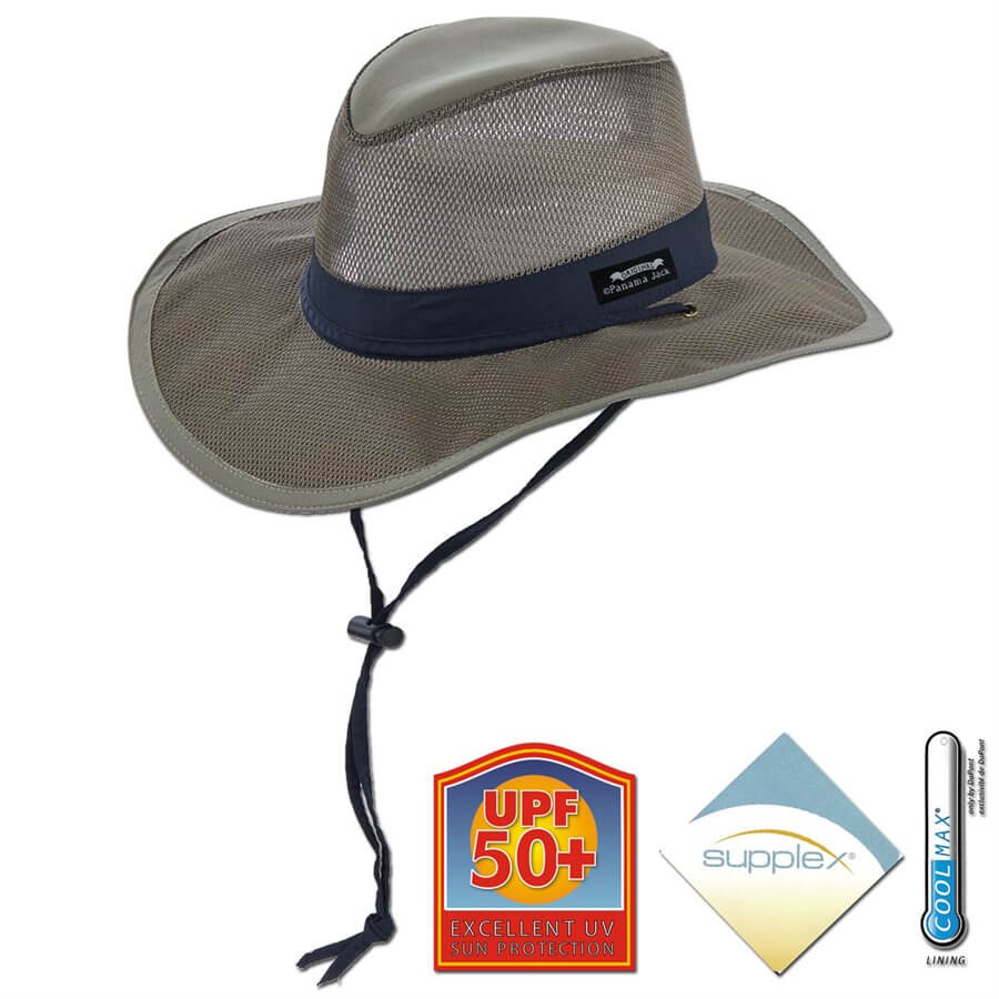 Panama Jack Castaway Safari Hat - Shaddow & Fish